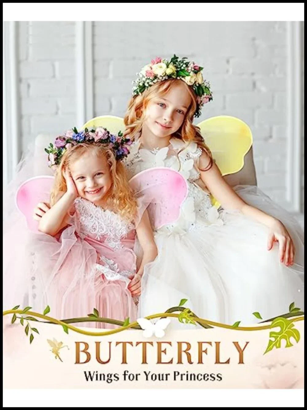 10 Pack Fairy Wings for Girls Costume Pretend Play Halloween Party Lightweight
